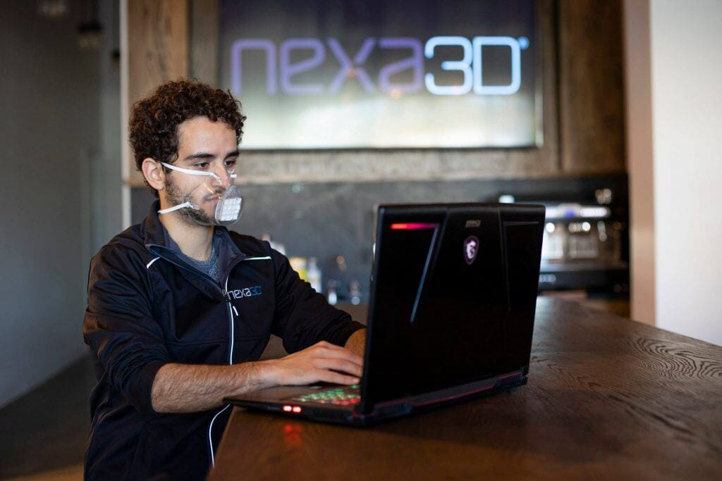 NXE400 printed respirator mask