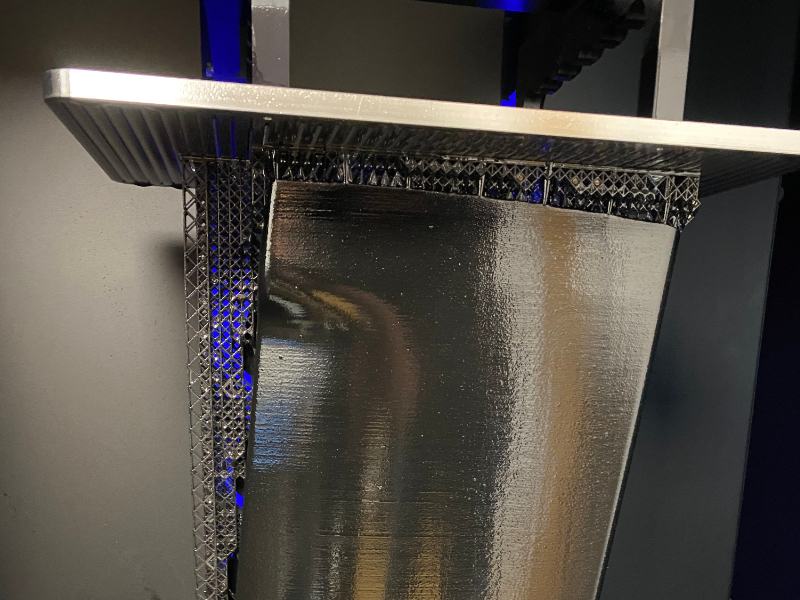 Close Up of Pakt Printed Part in a NXE 400 3D Printer
