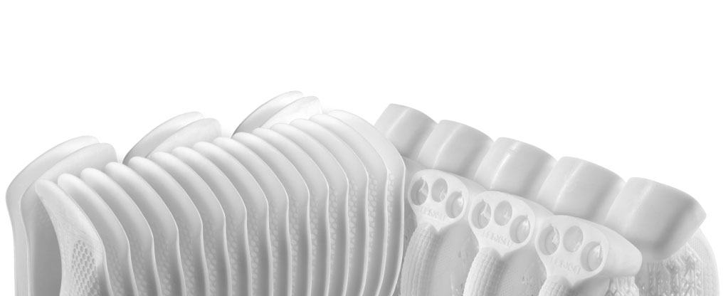 Close Up of a Printed Part in White