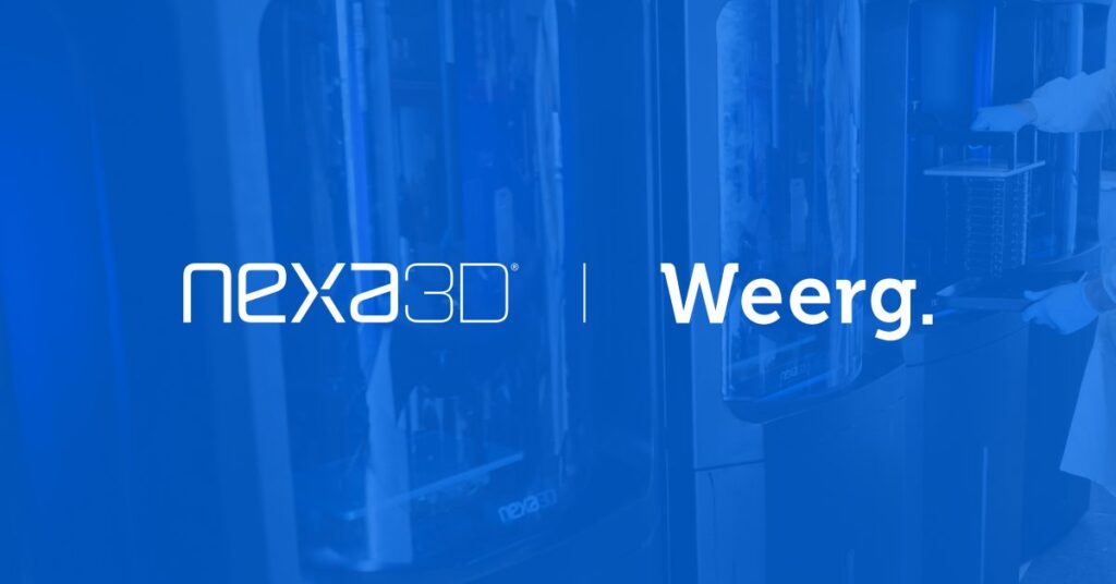 Weerg通过安装四个NXE 400Pro打印机提供快速旋转树脂3D打印服务